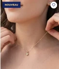 Collier Océane chaîne fine dorée et pendentif perle délicate