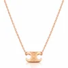 Collier avec pendentif double C motif arc de triomphe en acier inoxydable doré